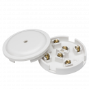 Knightsbridge 20A Junction Box 6-Terminal - White  (89mm) - (SN8460)