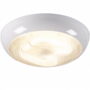 Knightsbridge IP44 16W HF Polo Bulkhead with Prismatic Diffuser and White Base - (TPB16WPHF)
