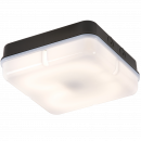 Knightsbridge IP65 28W HF Square Bulkhead comes with Opal Diffuser and Black Base (TPS28BOHF)