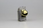 Varilight 2-Way Push on-off Switch module (dummy dimmer) 6A Brass (GH0V)