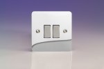 Varilight 2-Gang 10A 1or2 Way Rocker Switch Chrome (XFC2D)