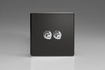 Varilight 2-Gang 10A 1- or 2-Way Toggle Switch Black (XDLT2S)