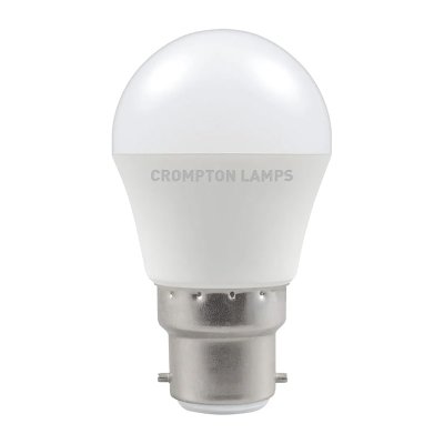 Crompton 5.5W (40w) 240v BC B22 6500k LED Golfball Thermal Plastic Light Bulb