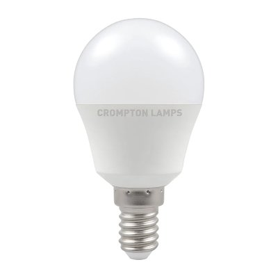 Crompton 5W (40w) 240v SES E14 4000k LED Golfball Thermal Plastic Light Bulb